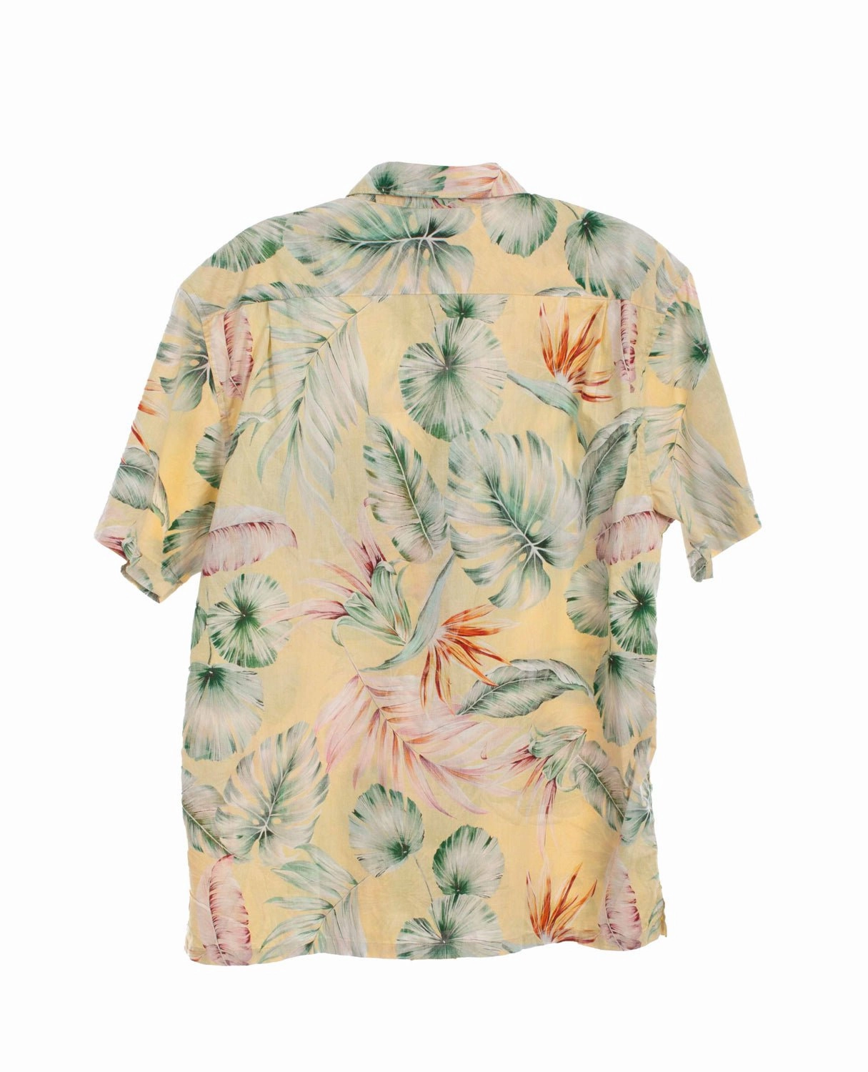 Scully Mens Vibrant Floral Yellow 100% Cotton S/S Shirt holiday season