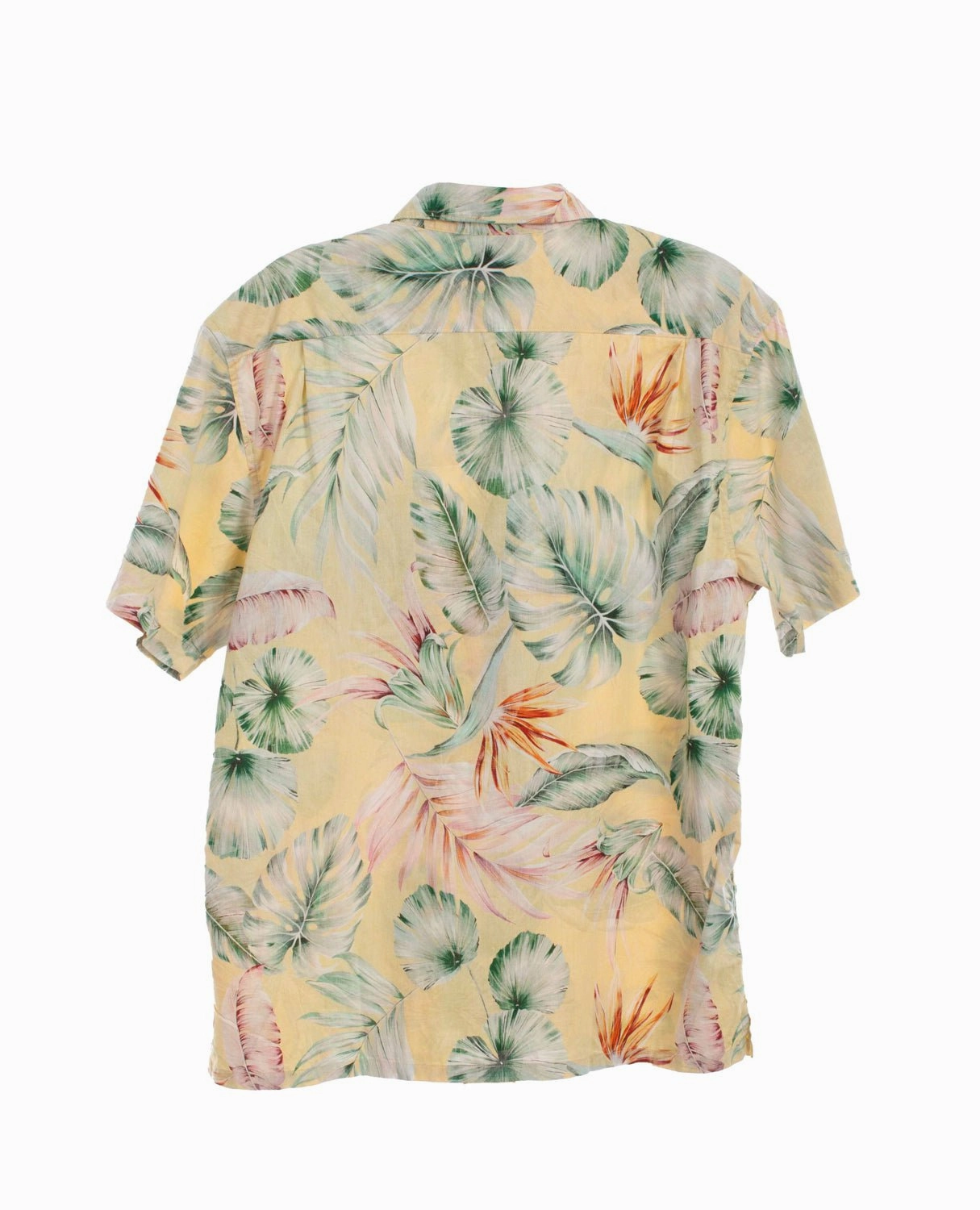 Subtle pattern Scully Mens Vibrant Floral Yellow 100% Cotton S/S Shirt