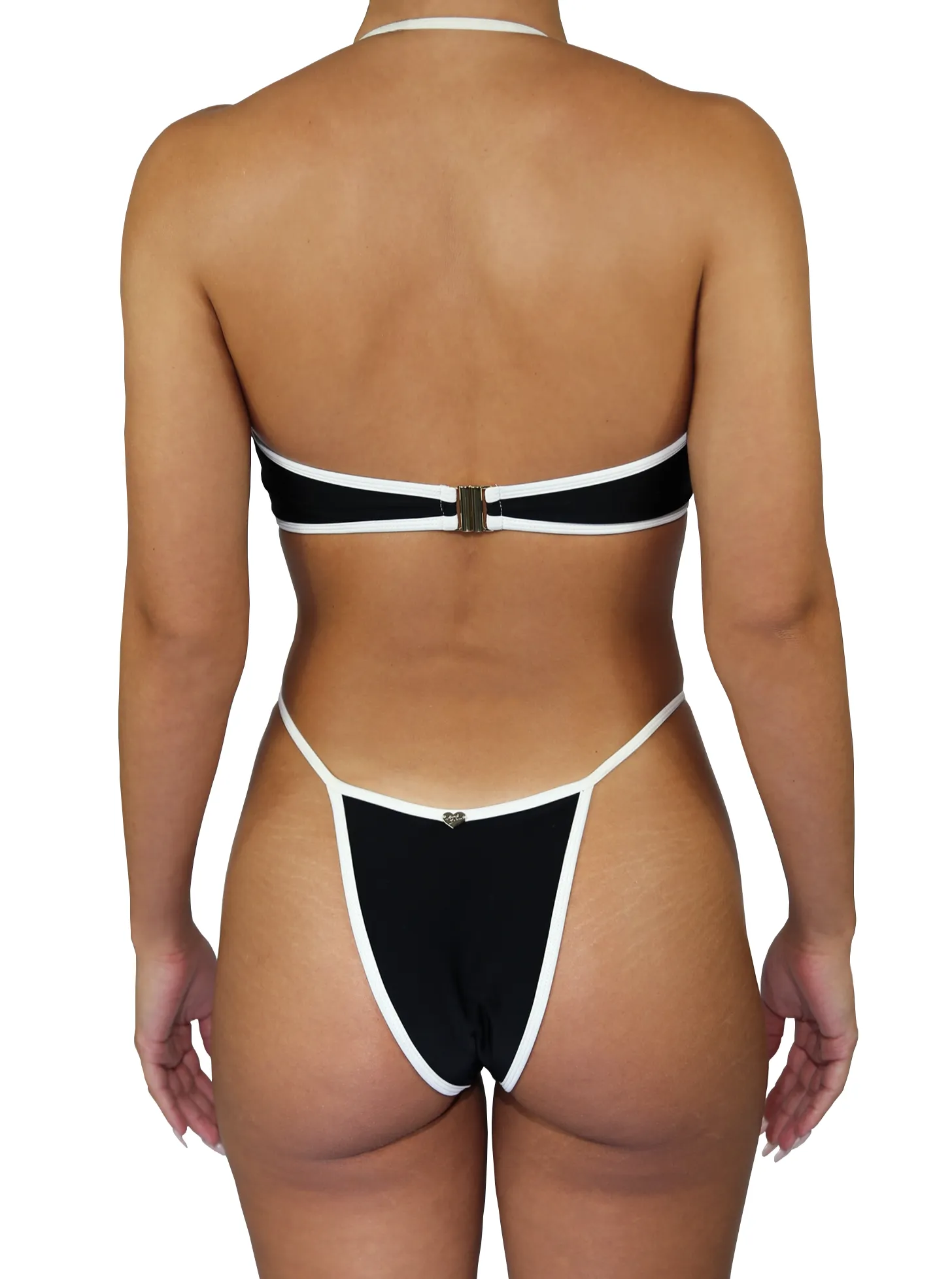 Bardot Buckle Bikini Top | Black Resilient Elasticity Petal Sleeve Architecture