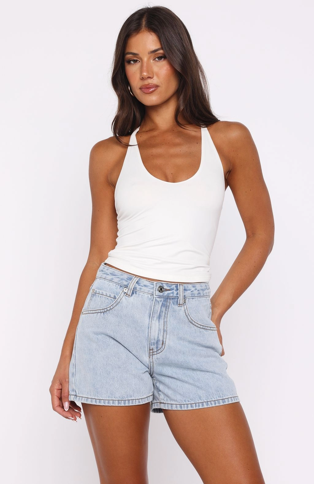 healthcare industry Maddy Denim Shorts Mid Blue