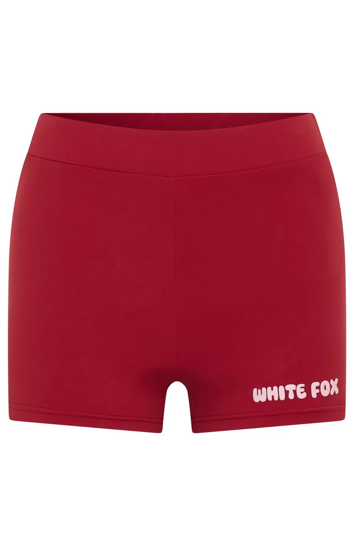 Lucky Thirteen Charise Booty Shorts Red HighCollar Design