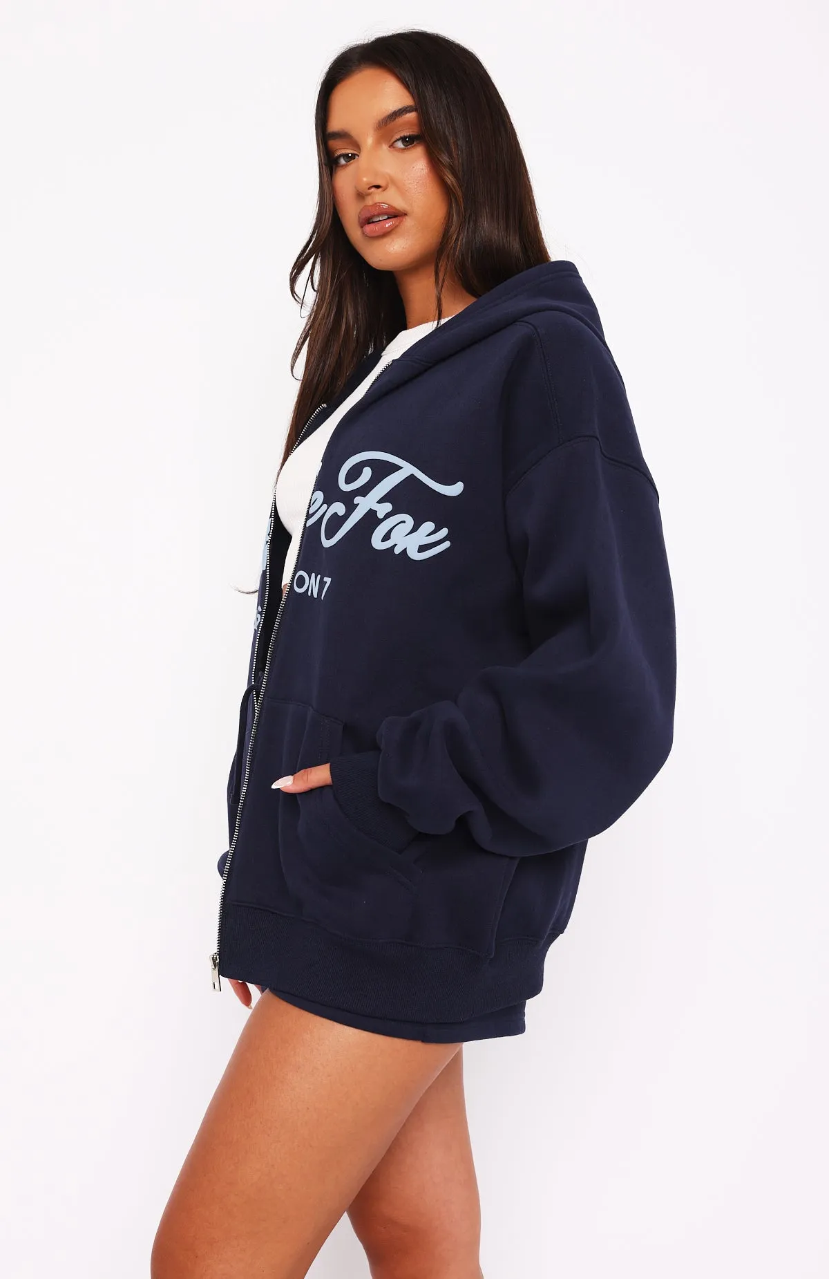 Season 7 Zip Front Hoodie Deep Sea Hooded Neckline Option