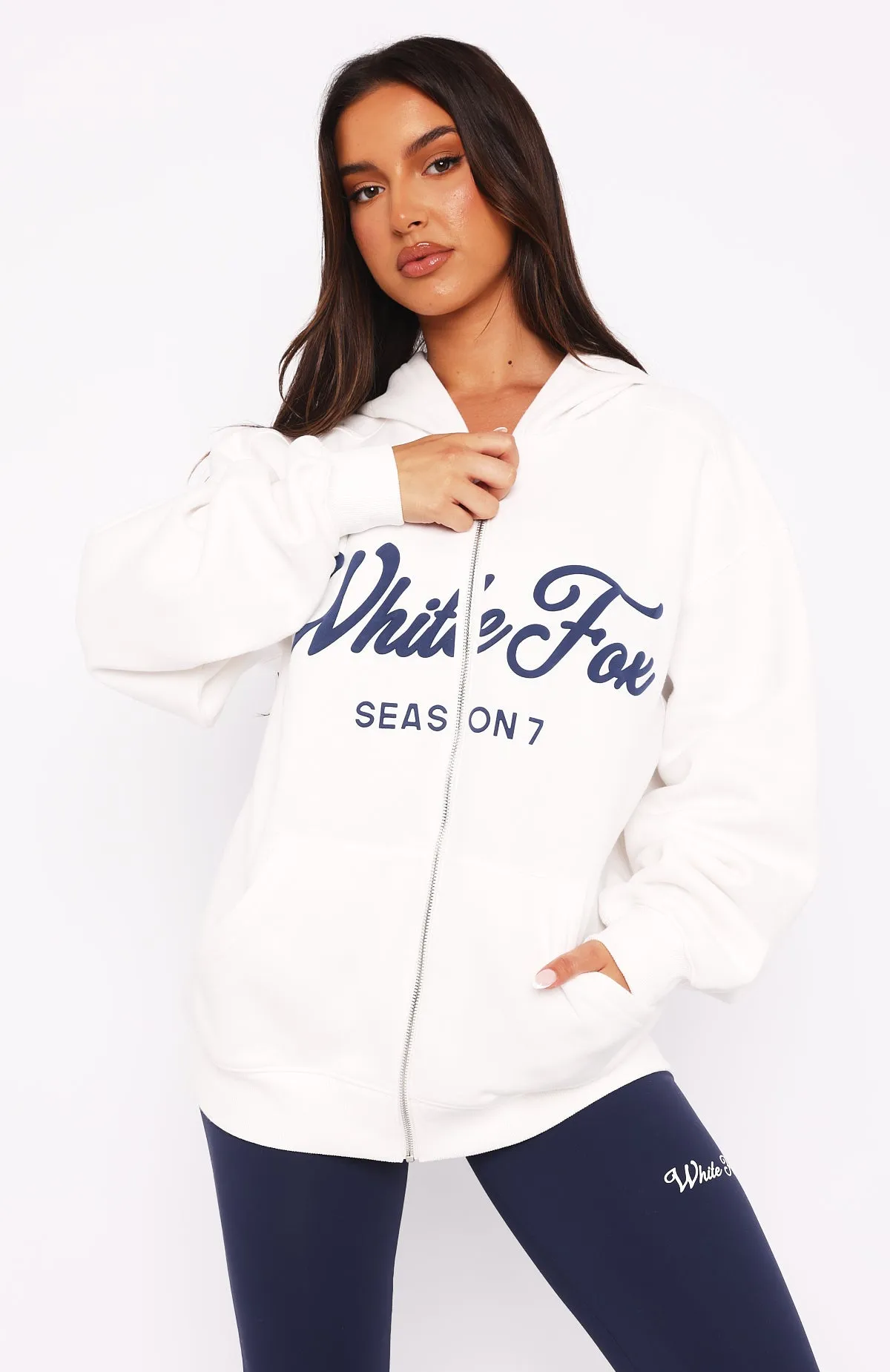 SoftTouch Finish Cozy Weekend Season 7 Zip Front Hoodie Snow