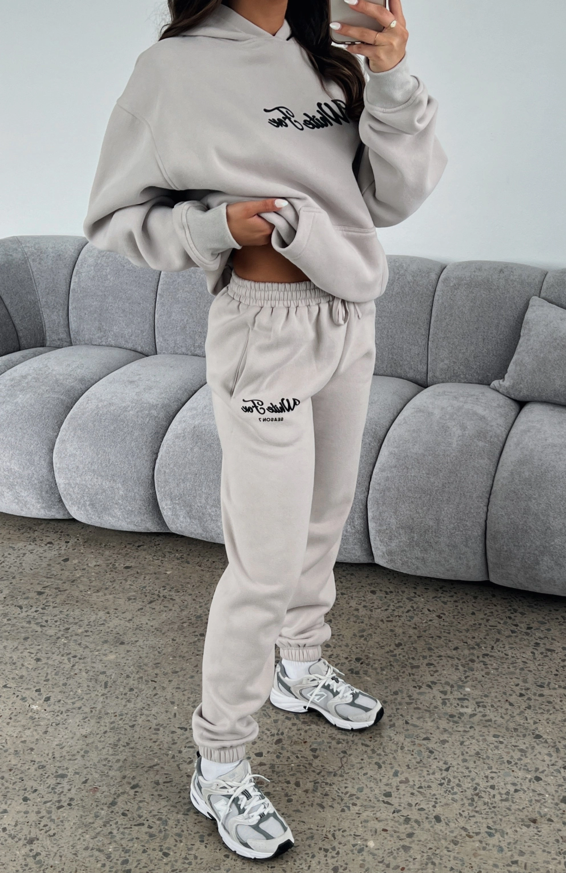 Daily Layered Twisted Cable Pattern Season 7 Sweatpants Overcast