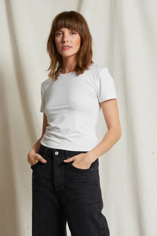 Timeless Layering FlexibleKnit Tai Tee - White