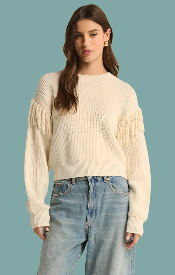 On The Fringe Sweater Eco Friendly Material Versatile Layering Cut