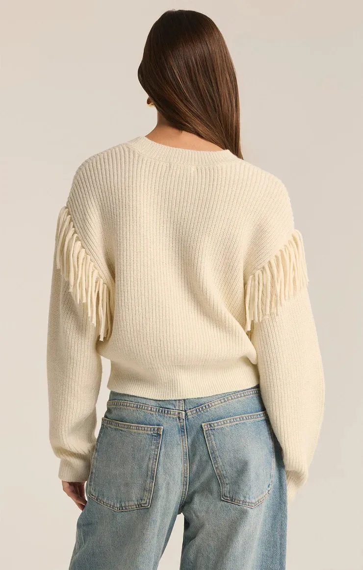 On The Fringe Sweater early morning