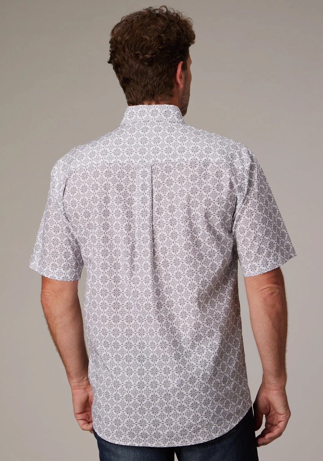Casual Sophistication Seamless construction Roper Mens 2017 Silver Medallion Grey 100% Cotton 1 Pkt S/S Shirt