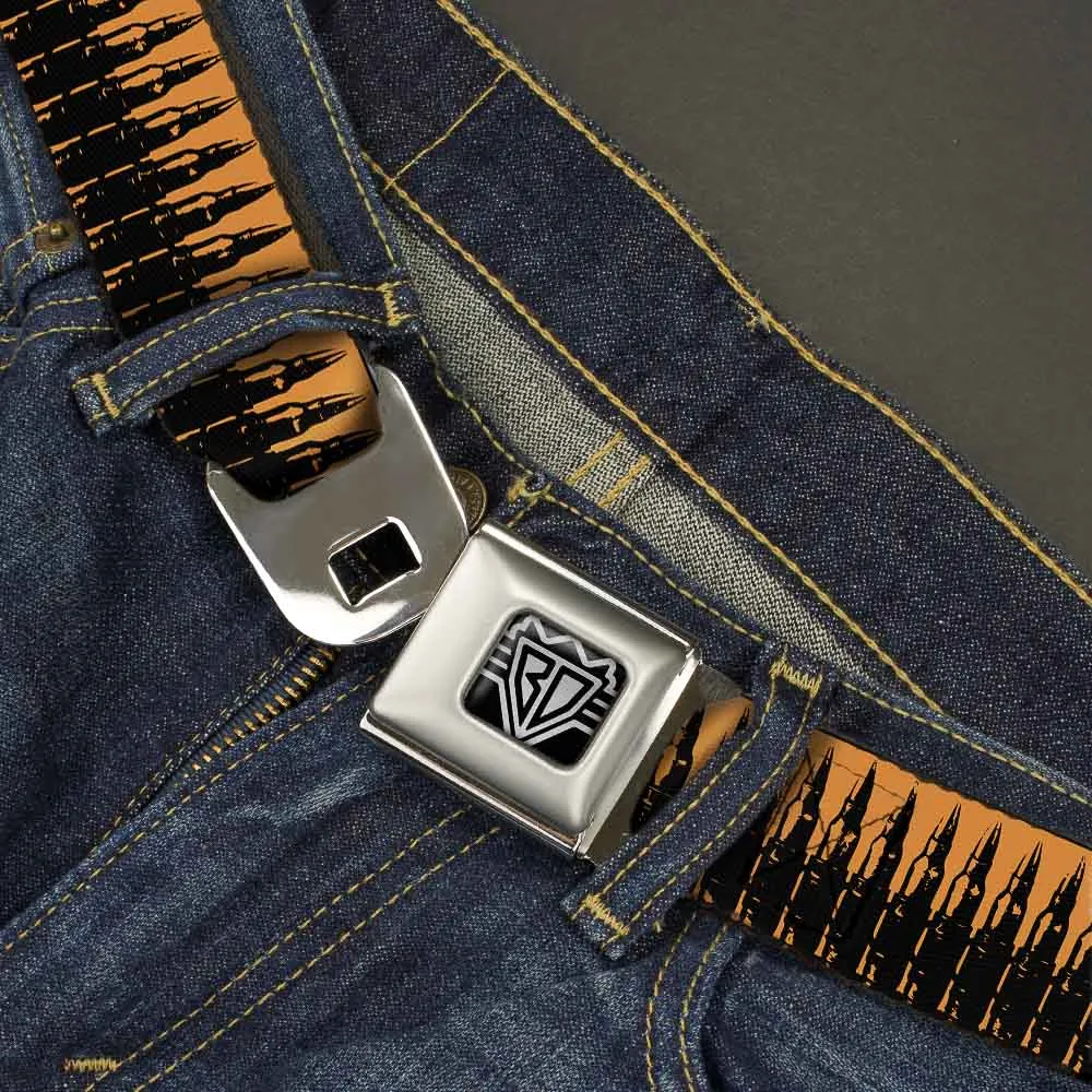 Seatbelt Belt - Bullets2 Orange/Black
