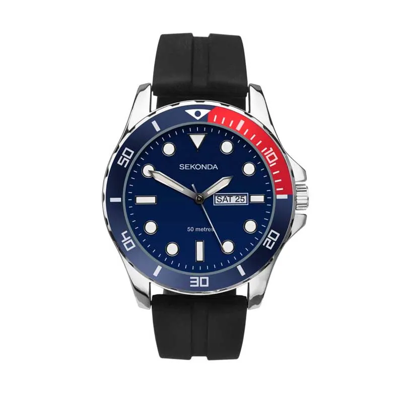 Sekonda Men's Watch Black Strap 50 Metres