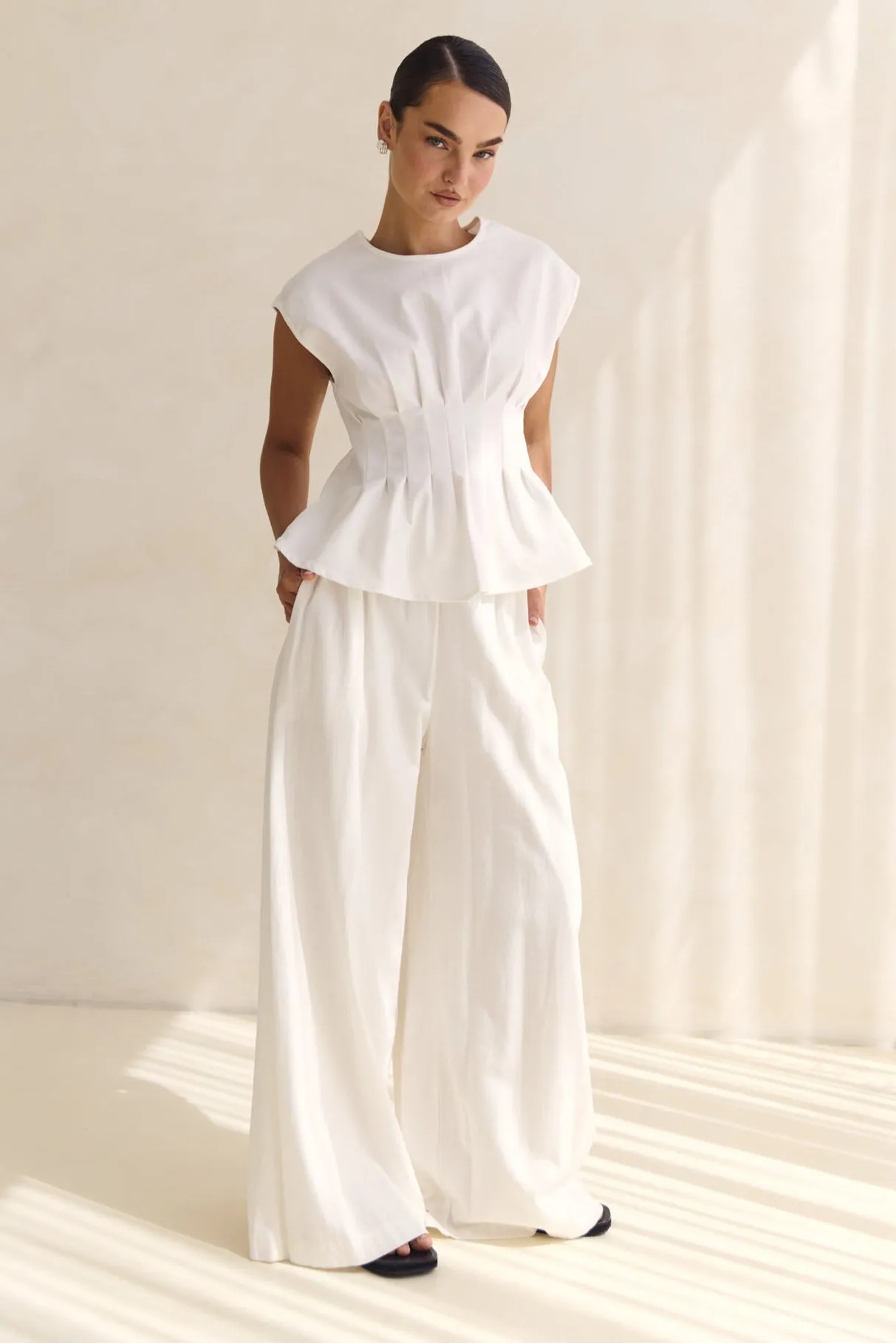 Seraphina Top (White) Antimicrobial Finish HypoallergenicFabric