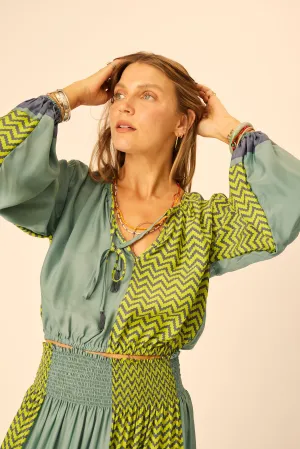 Water resistant coating Stretchy Top AMELIA TOP