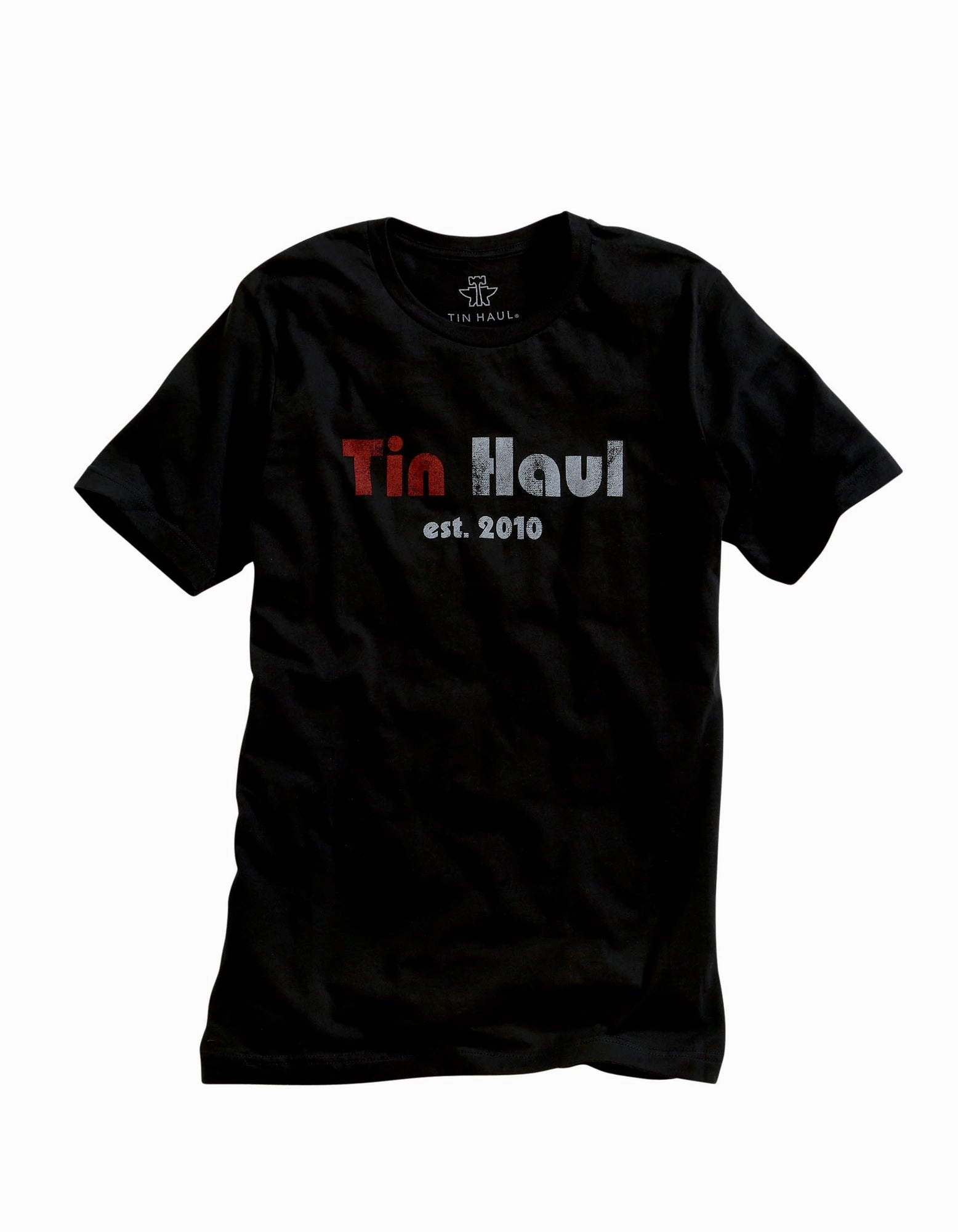 Versatile Look Lightweight Feel Tin Haul Unisex Black 100% Cotton est 2010 S/S T-Shirt