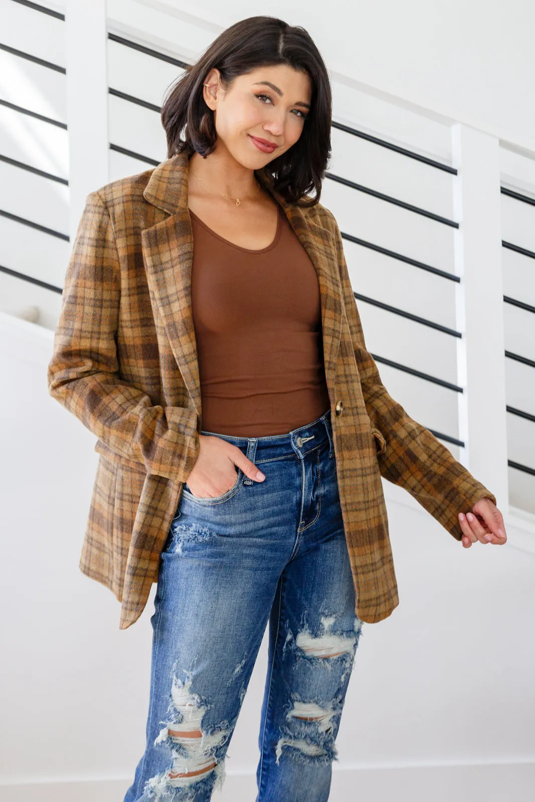 Sherman Plaid Blazer