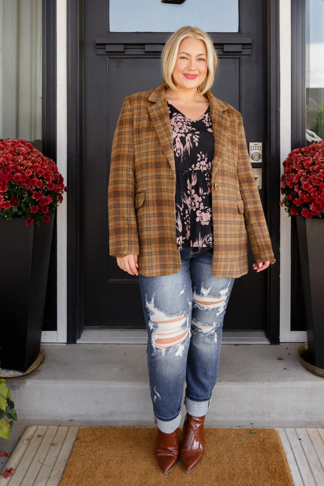 Sherman Plaid Blazer