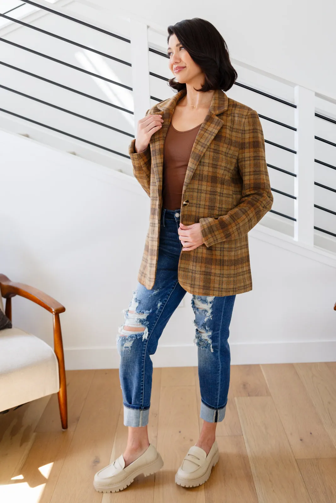 Sherman Plaid Blazer