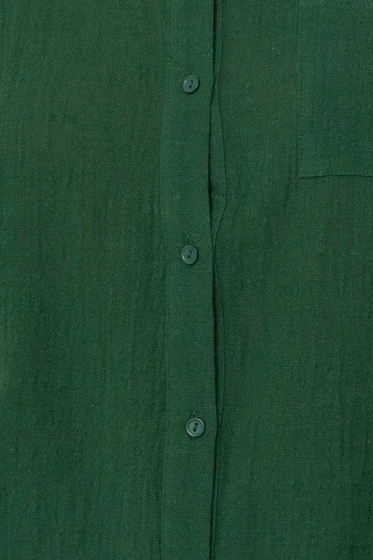 Short Sleeve Button Down Blouse