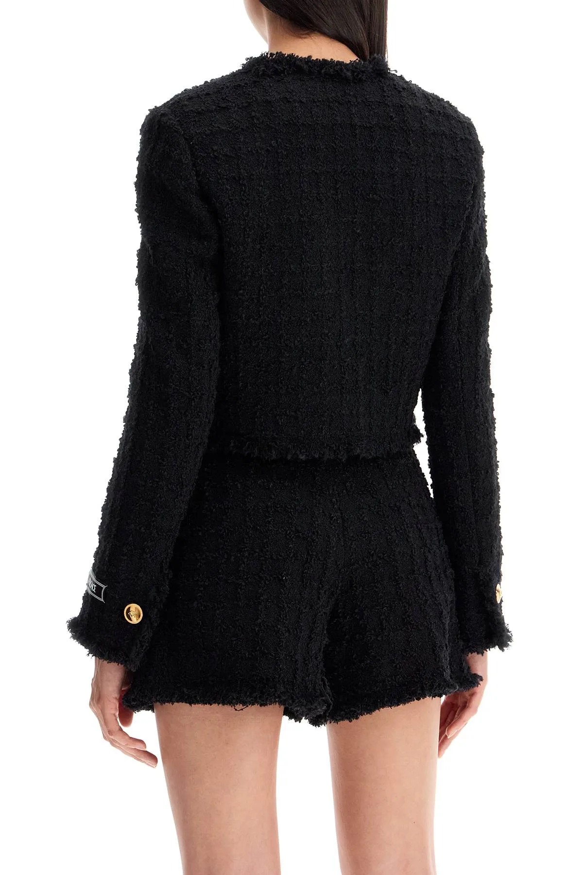 short tweed heritage jacket 1015744 1A10096 BLACK
