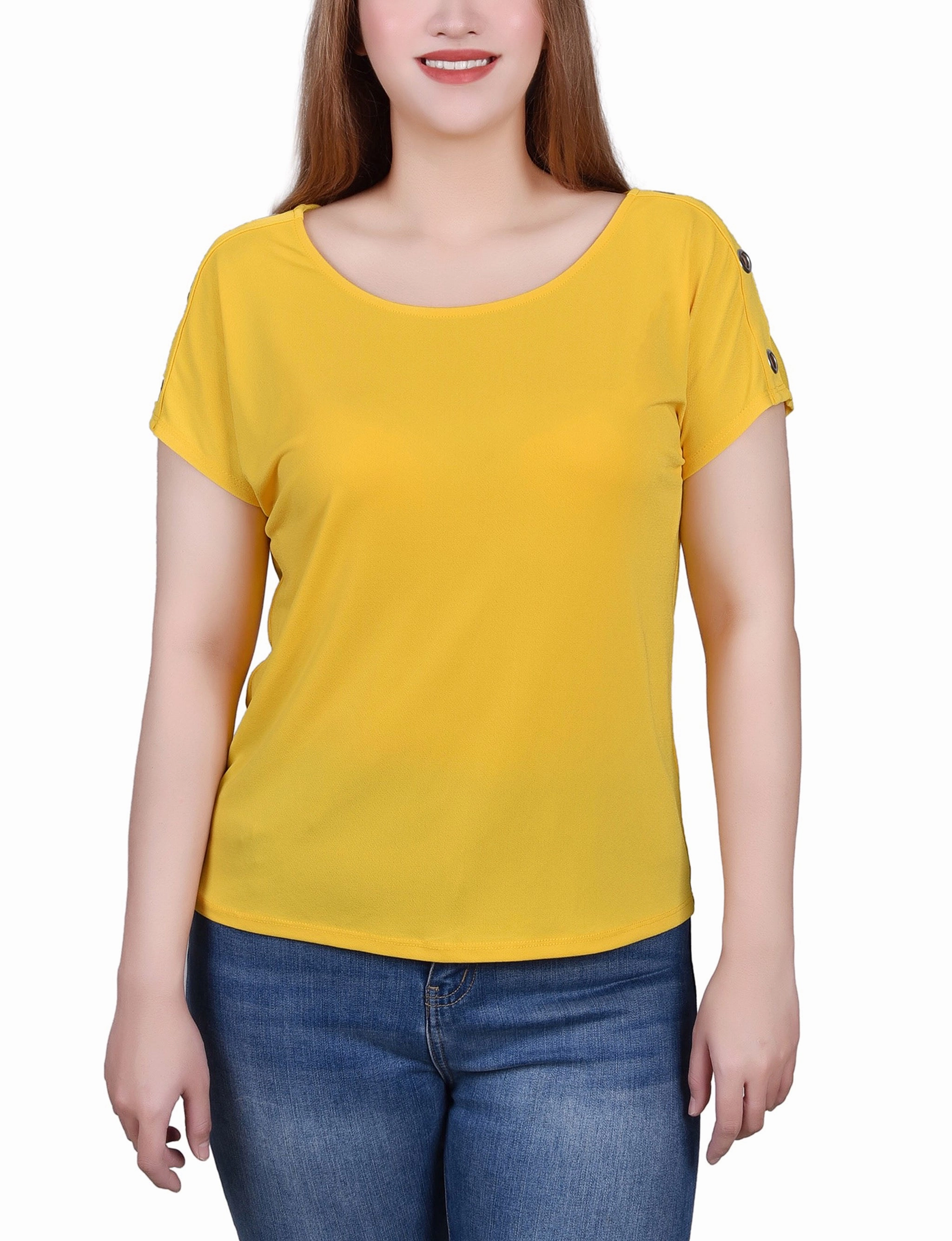 Short Sleeve Extended Sleeve Tunic Top Bonded Seam Tape