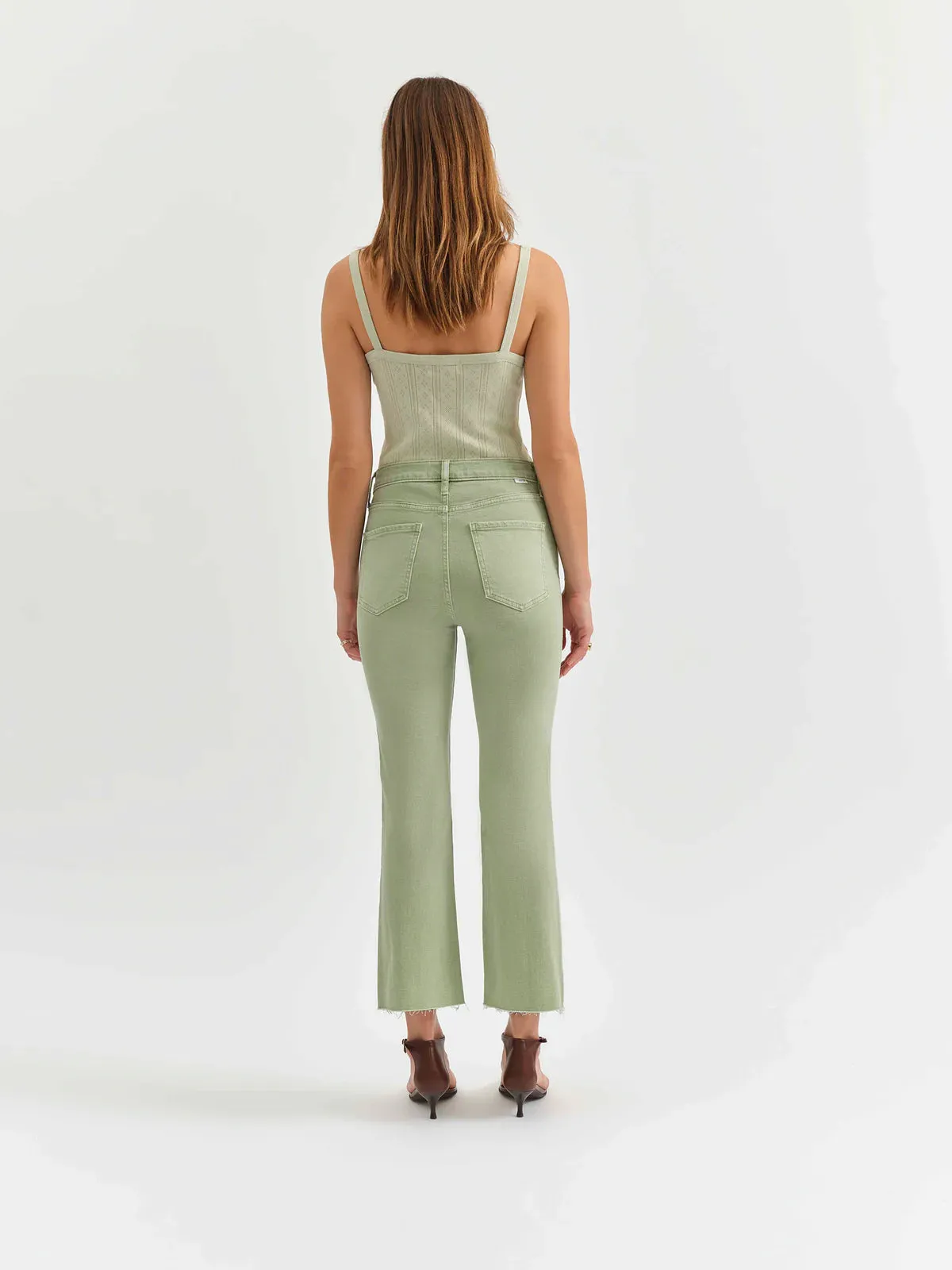 Shy Girl Raw Cut - Pistachio Wardrobe Essential Sporty Stretch Fit