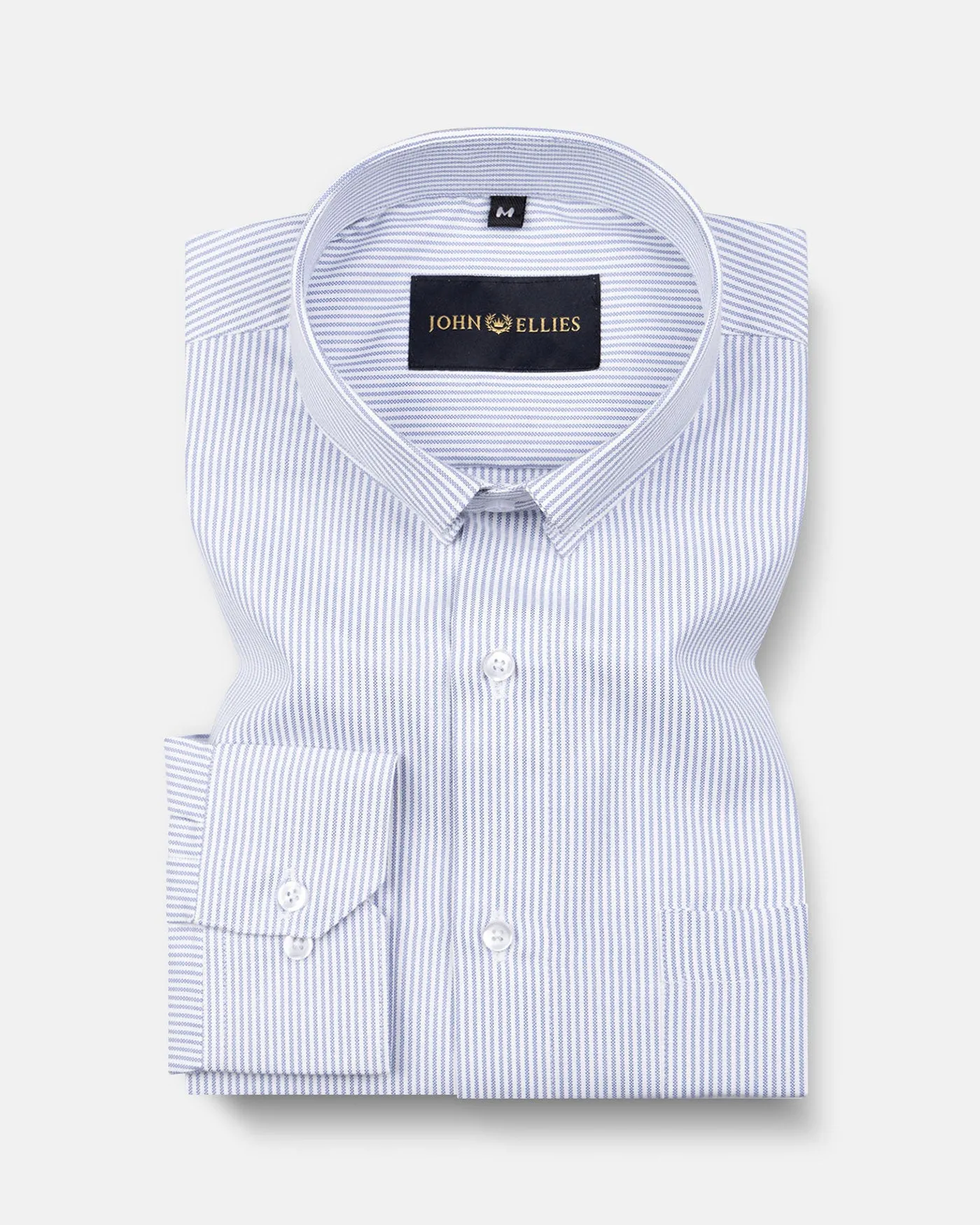 Siento Felix Grey Stripe Oxford Cotton Shirt