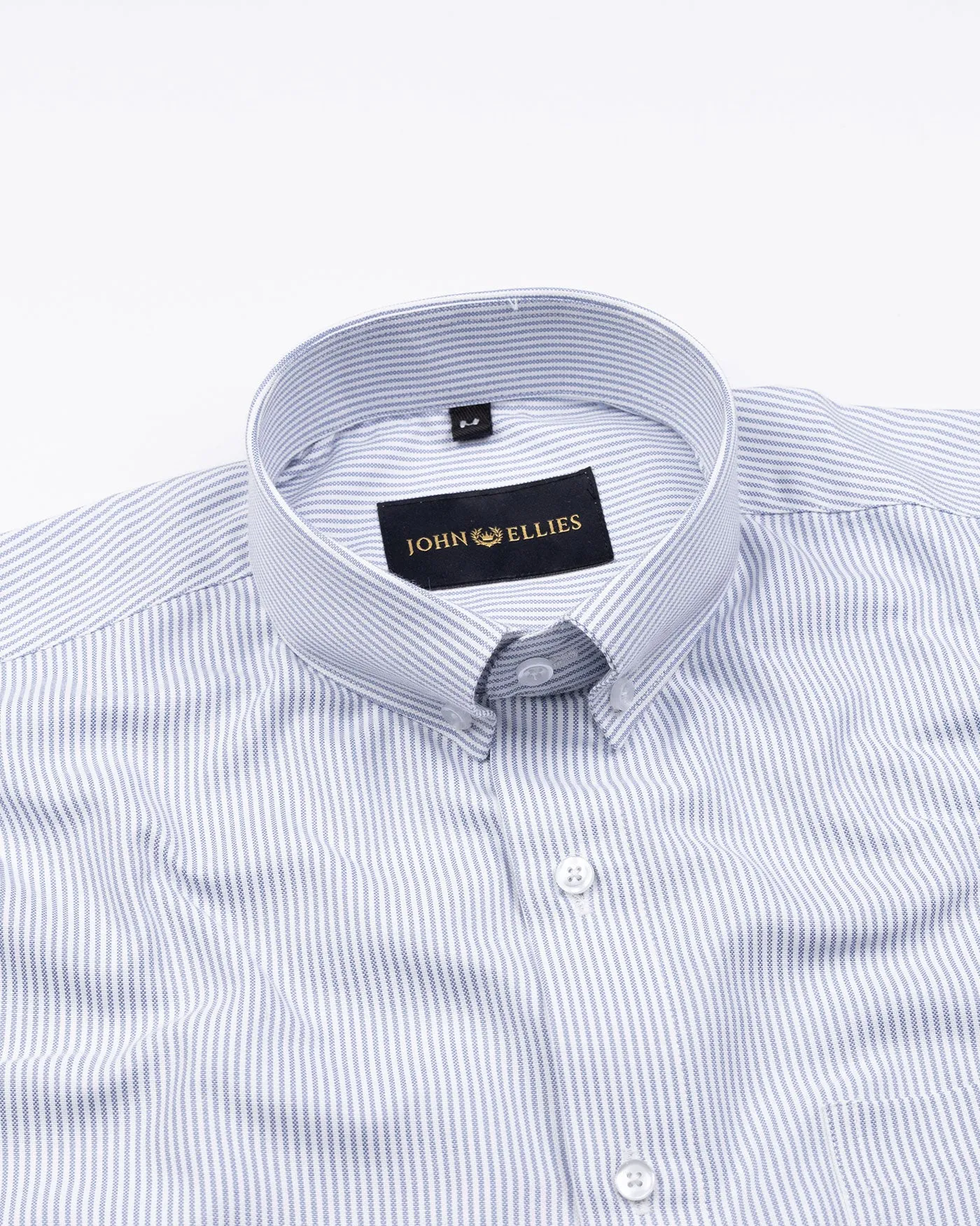 Siento Felix Grey Stripe Oxford Cotton Shirt