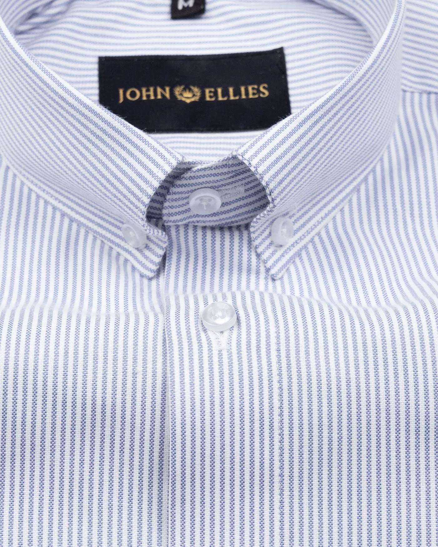 Siento Felix Grey Stripe Oxford Cotton Shirt