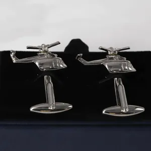 Silver Helicopter Cufflinks