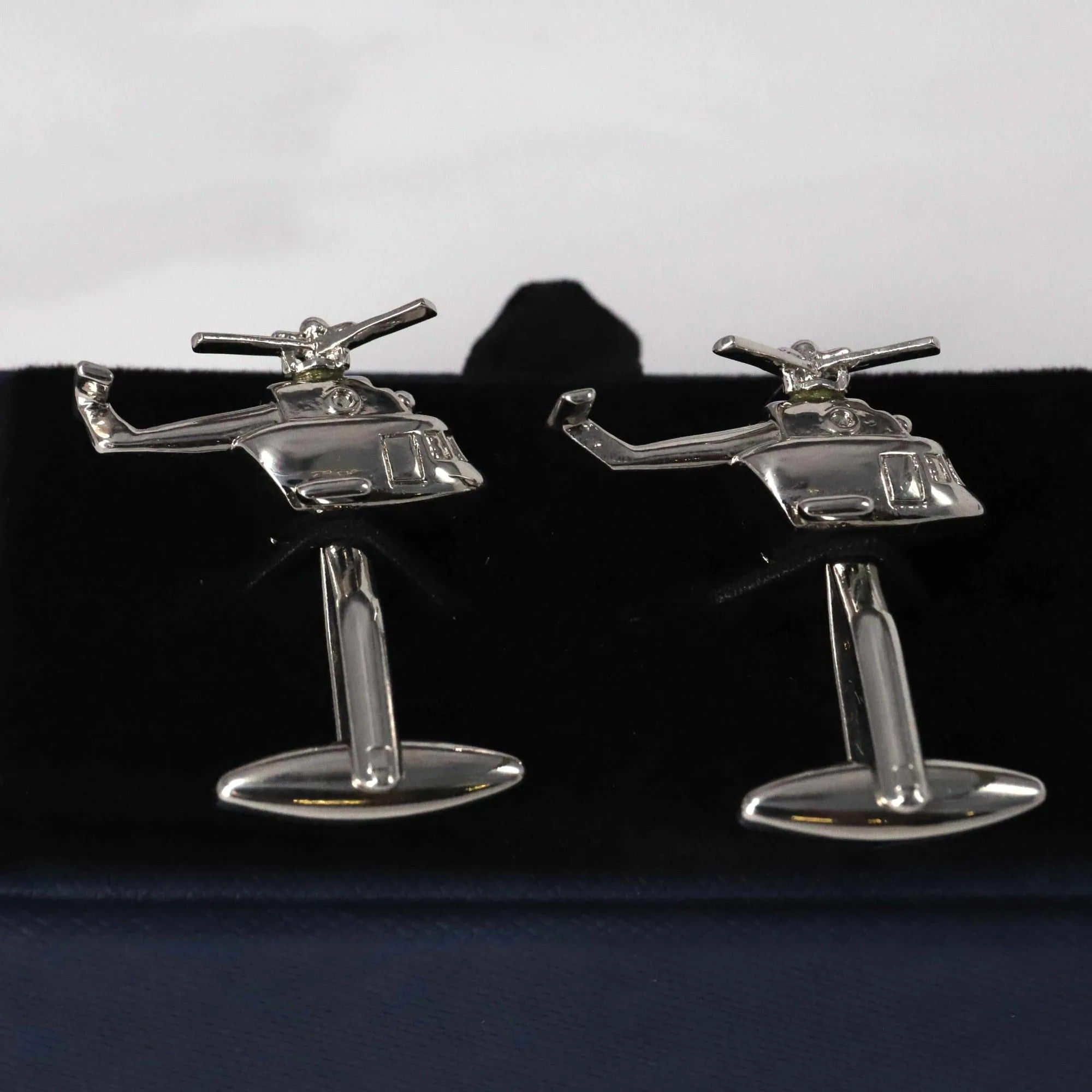 Silver Helicopter Cufflinks