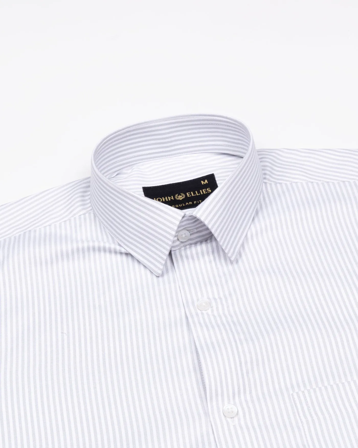 Silver Stripe Oxford Cotton Shirt