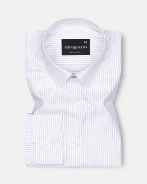 Silver Stripe Oxford Cotton Shirt
