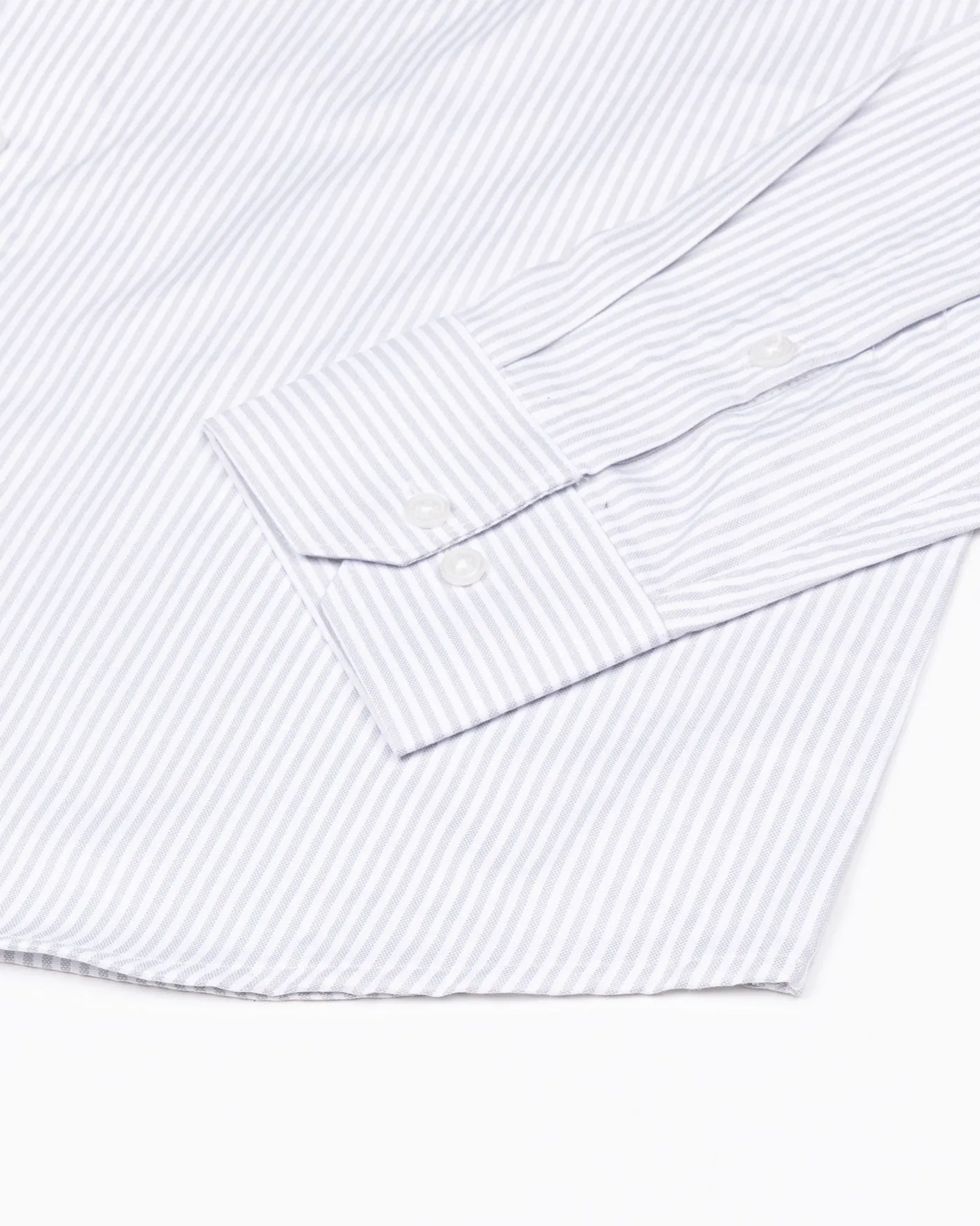 Silver Stripe Oxford Cotton Shirt