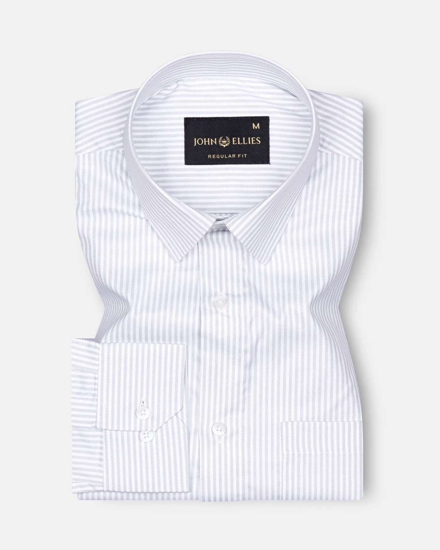 Silver Stripe Oxford Cotton Shirt