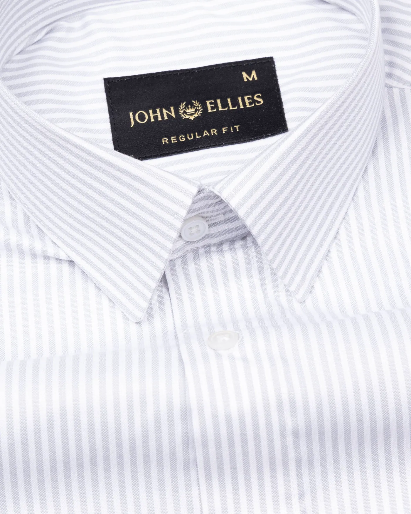 Silver Stripe Oxford Cotton Shirt