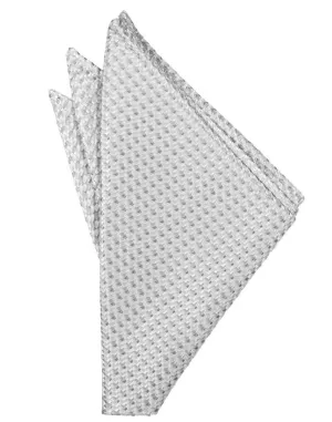 Silver Venetian Pin Dot Pocket Square