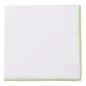 Simonnot Godard Light Green Border Pocket Square