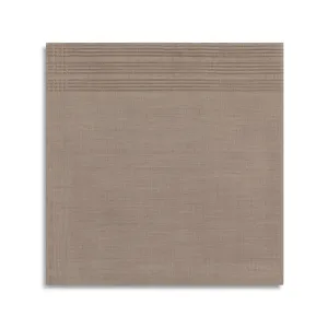 Simonnot Godard "Vicq" Pocket Square in Light Grey