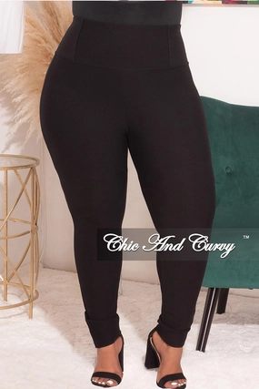 Casual Vibe Final Sale Plus Size High Waist Pants in Black