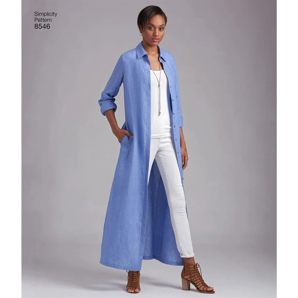Simplicity Pattern 8546 Women’s  /  Petite Women’s Shirt Dresses