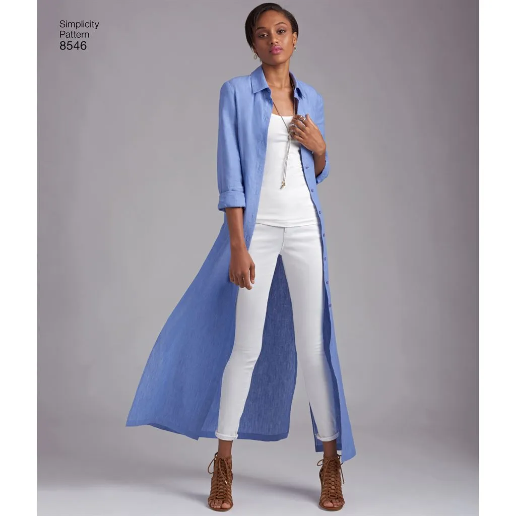 Simplicity Pattern 8546 Women’s  /  Petite Women’s Shirt Dresses