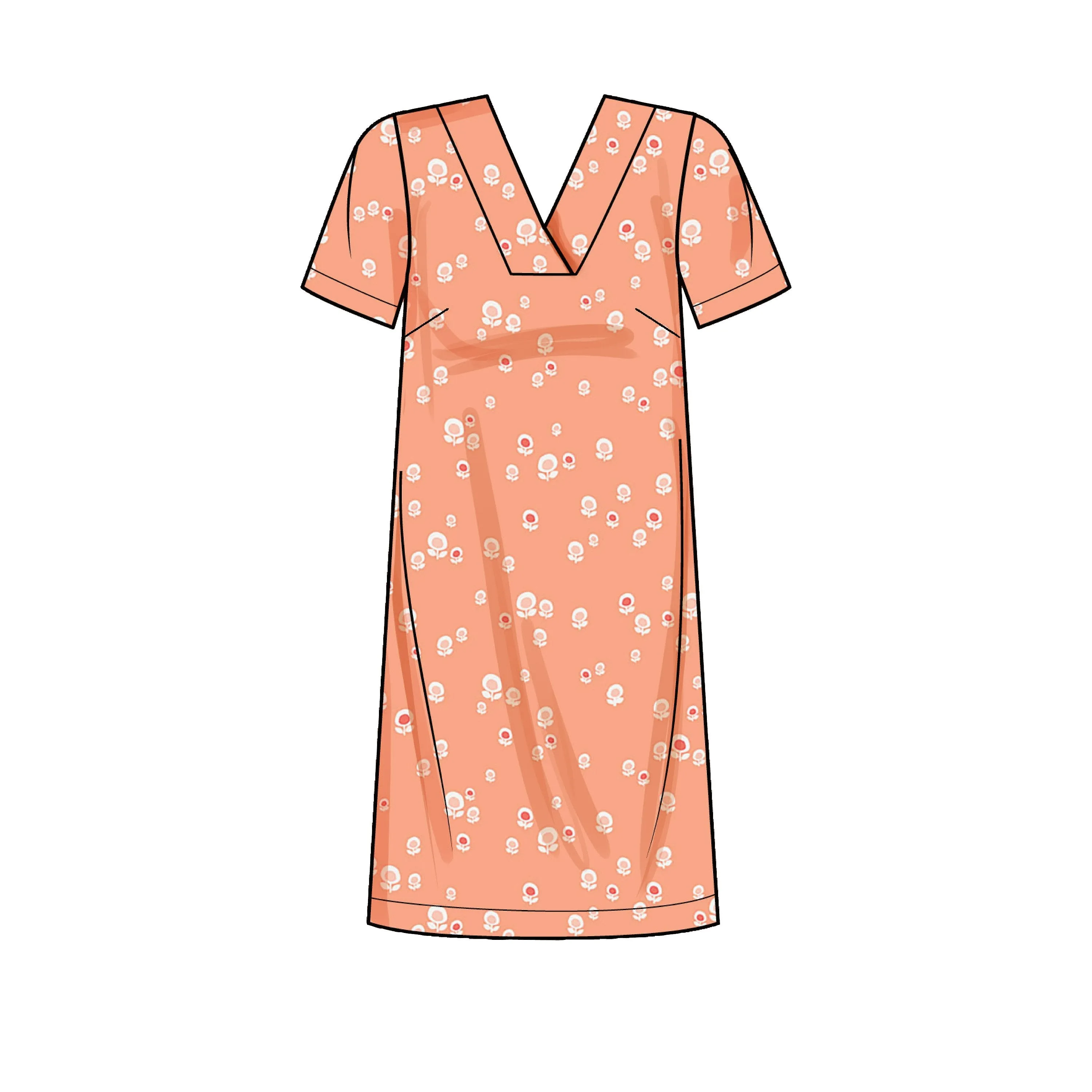 Simplicity Sewing Pattern 9262 V-neckline Shift Dresses