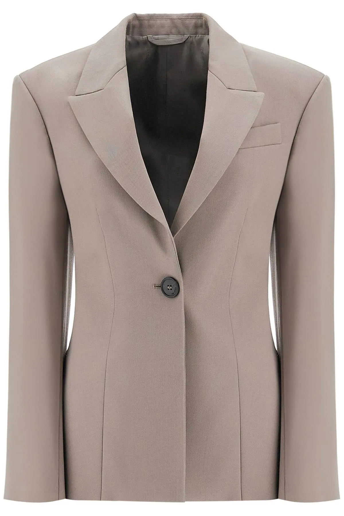 single-breasted wool blazer 250WCG00061WWW046AA TAUPE