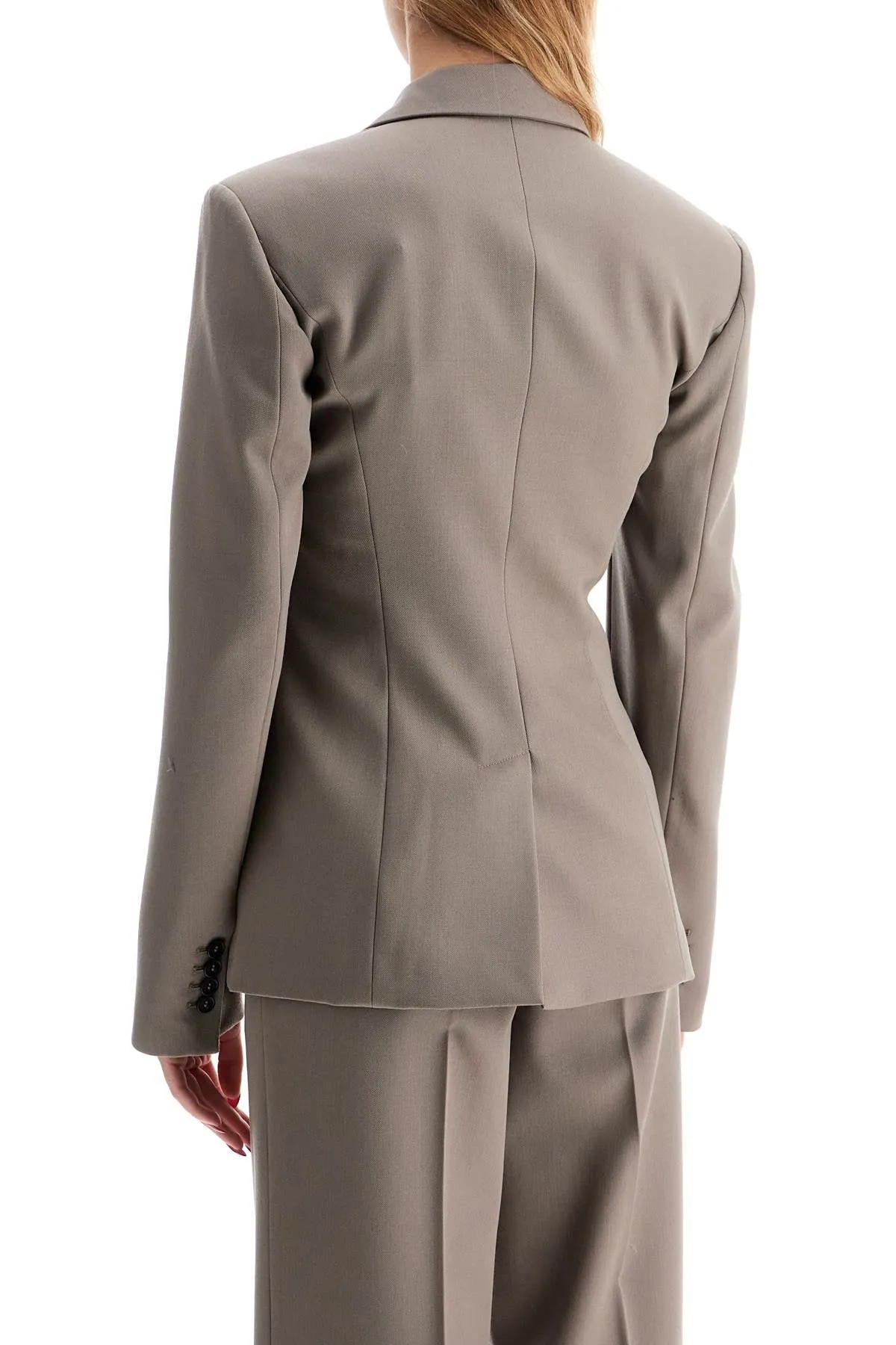 single-breasted wool blazer 250WCG00061WWW046AA TAUPE