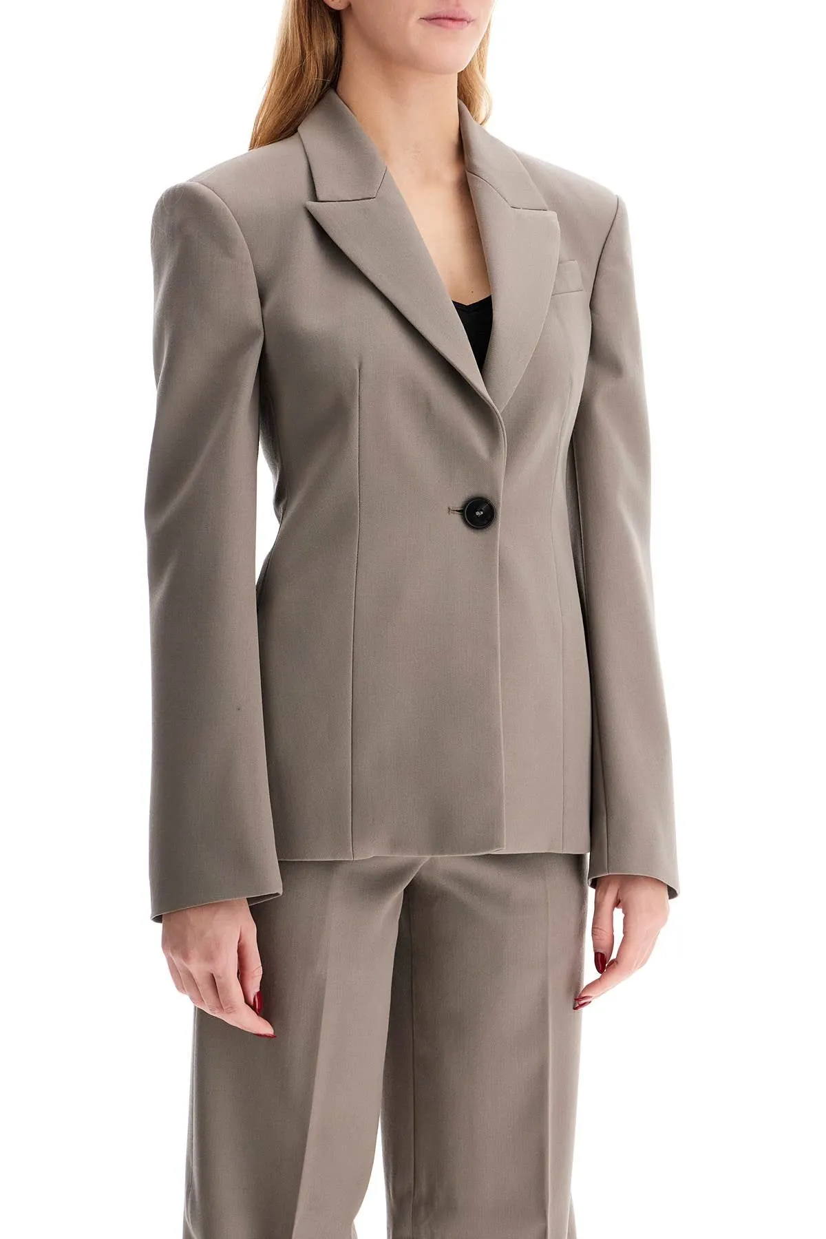 single-breasted wool blazer 250WCG00061WWW046AA TAUPE