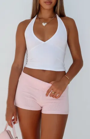 Regular Fit Motion Support Skip Town Knit Booty Shorts Baby Pink