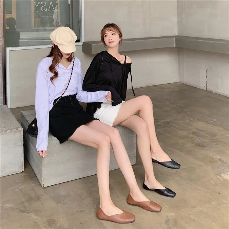 Skirt Women Hong Kong Slim Look High Waist White All-Matching Student Korean Hip Flattering A-Line Skirt