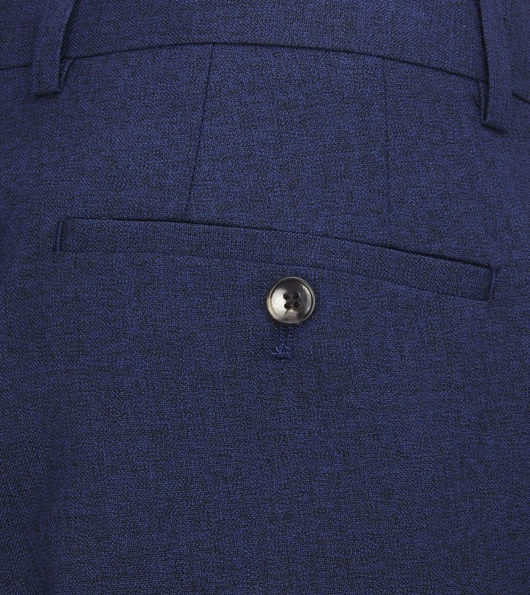 Skopes Jodrell Suit Tailored Fit Trousers For Men in Navy Blue Marl Tweed Effect, 30W to 58W