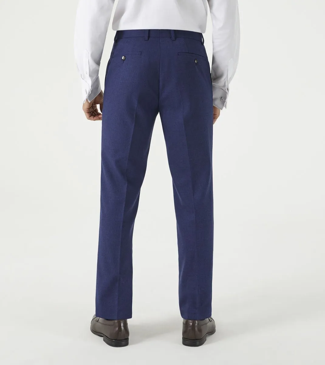 Skopes Jodrell Suit Tailored Fit Trousers For Men in Navy Blue Marl Tweed Effect, 30W to 58W