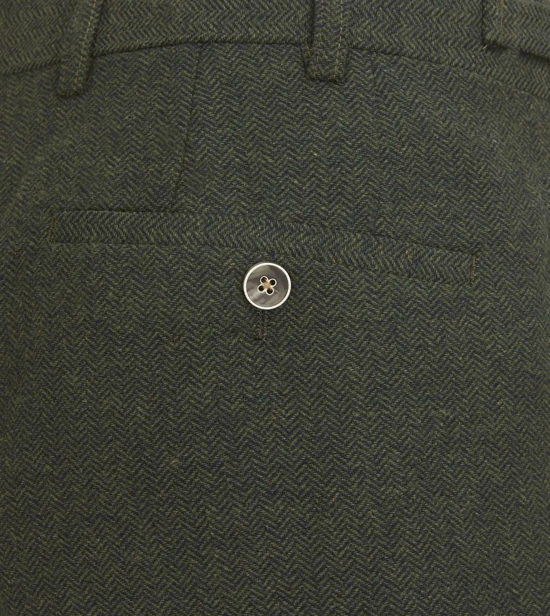 Skopes Jude Suit Tailored Fit Trousers For Men in Olive Green Tweed Herringbone, 30W to 58W