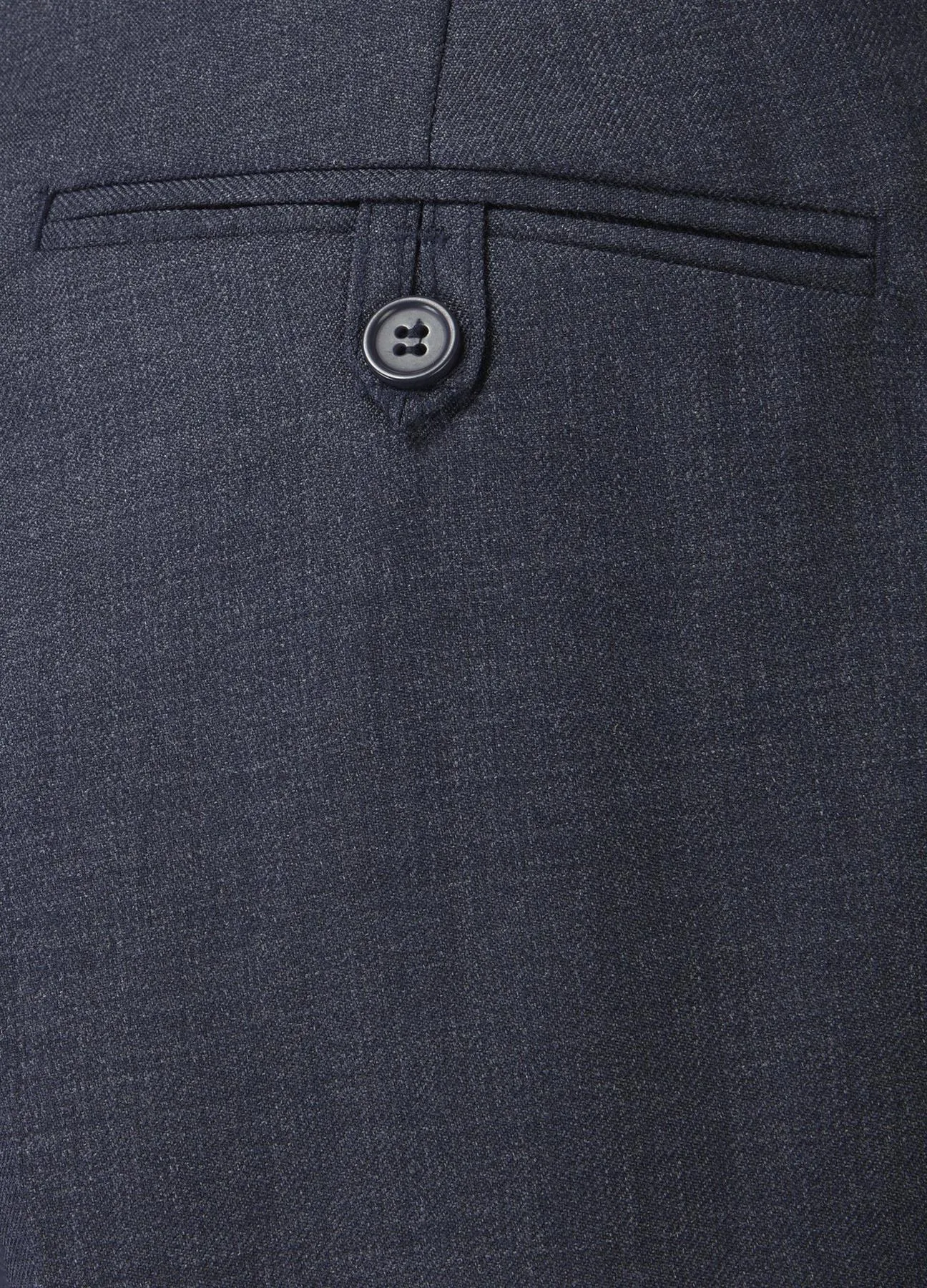 SKOPES Mens Wool Blend Flat Front Trousers in Airforce Blue